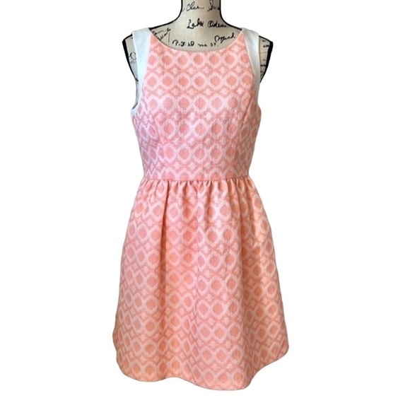 Jessica Simpson Dresses & Skirts - Jessica Simpson Sherbet Orange Jacquard dress 10​